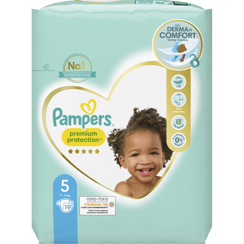 Een afbeelding van Pampers Premium protection luiers maat 5