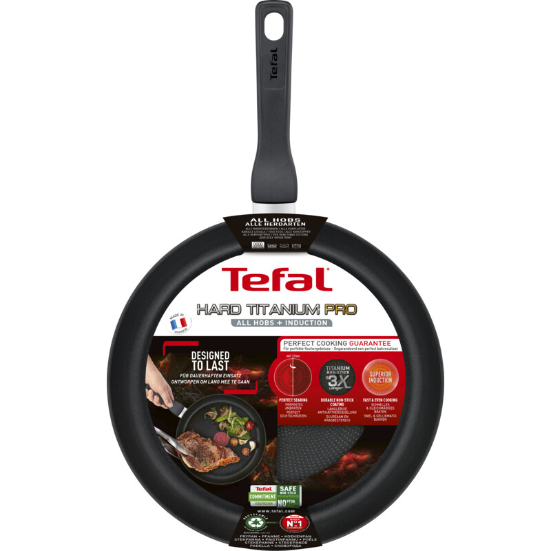 Een afbeelding van Tefal Hard titanium pro koekenpan 28cm