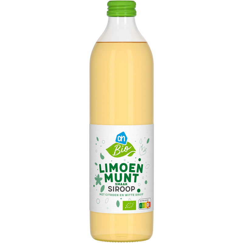 Een afbeelding van AH Biologisch Limoen munt siroop