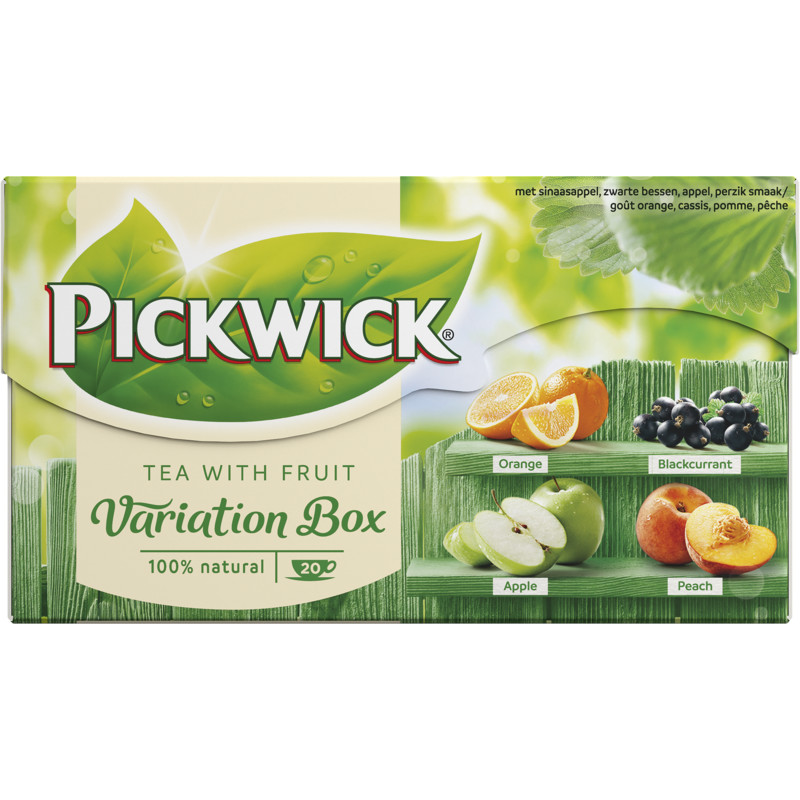Een afbeelding van Pickwick Tea with fruit variatiebox groen