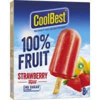 Een afbeelding van CoolBest 100% Fruitijs strawberry hill