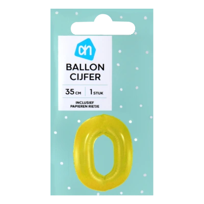 pdp-image-AH Folieballon nr 0 goud 36cm
