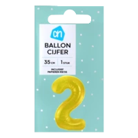 AH Folieballon nr 2 goud 36cm