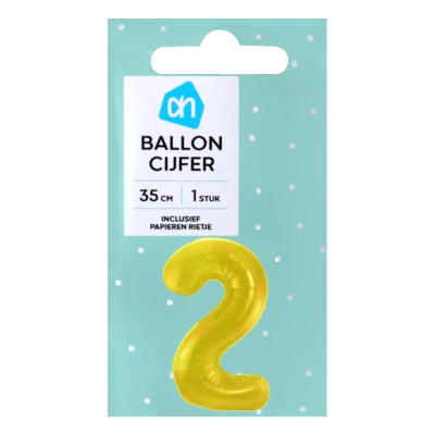 pdp-image-AH Folieballon nr 2 goud 36cm