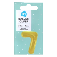 AH Folieballon nr 7 goud 36cm