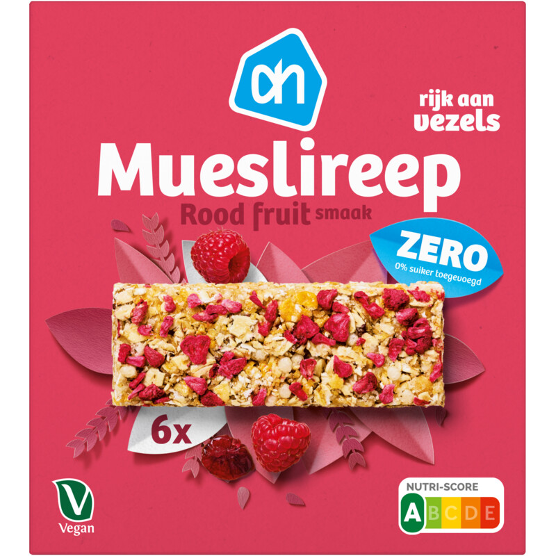 AH Muesli reep rood fruit zero reserveren Albert Heijn