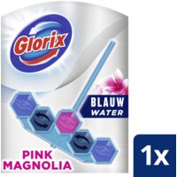 Een afbeelding van Glorix Pink magnolia blauw water wc-blok
