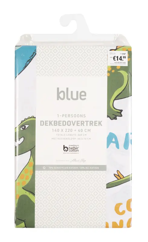 Dekbedovertrek 1 persoon dino
