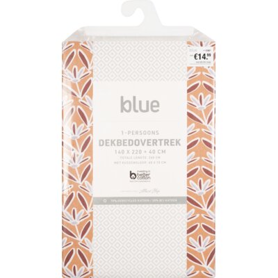 pdp-image-Blue Dekbedovertrek 1 persoon lelie