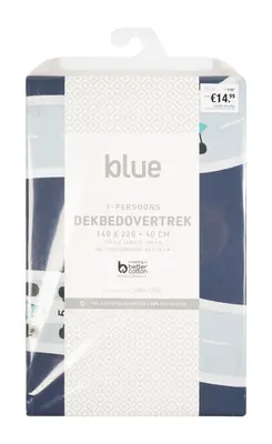 pdp-image-Blue Dekbedovertrek 1 persoon auto