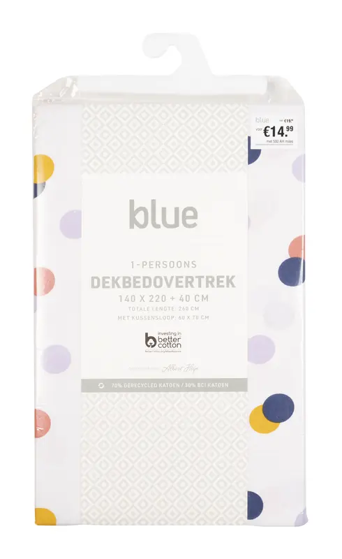 Dekbedovertrek 1 persoon dot