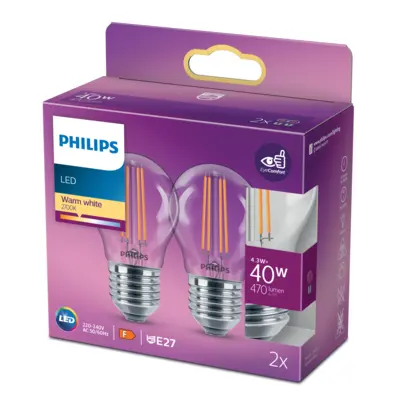 pdp-image-Philips Led fil kogel helder E27 40W