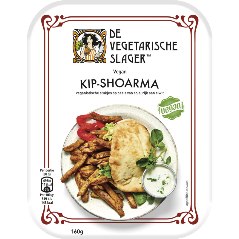 Een afbeelding van Vegetarische Slager Vegan kip-shoarma