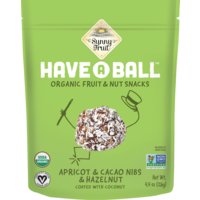 Een afbeelding van Sunny Fruit Have a ball snack apricot & cacao nibs