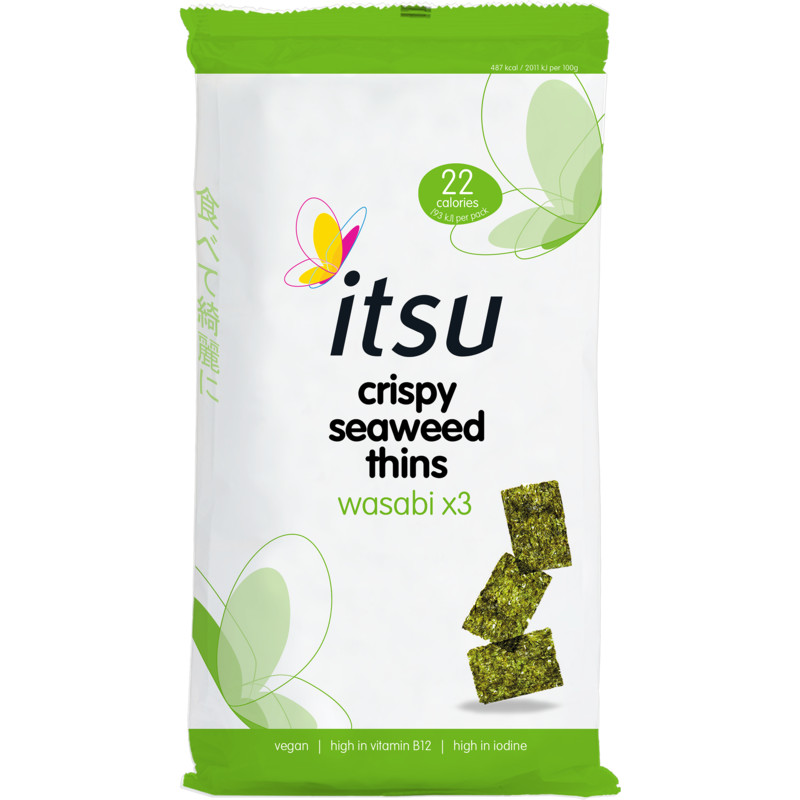 Een afbeelding van Itsu Crispy seaweed thins wasabi