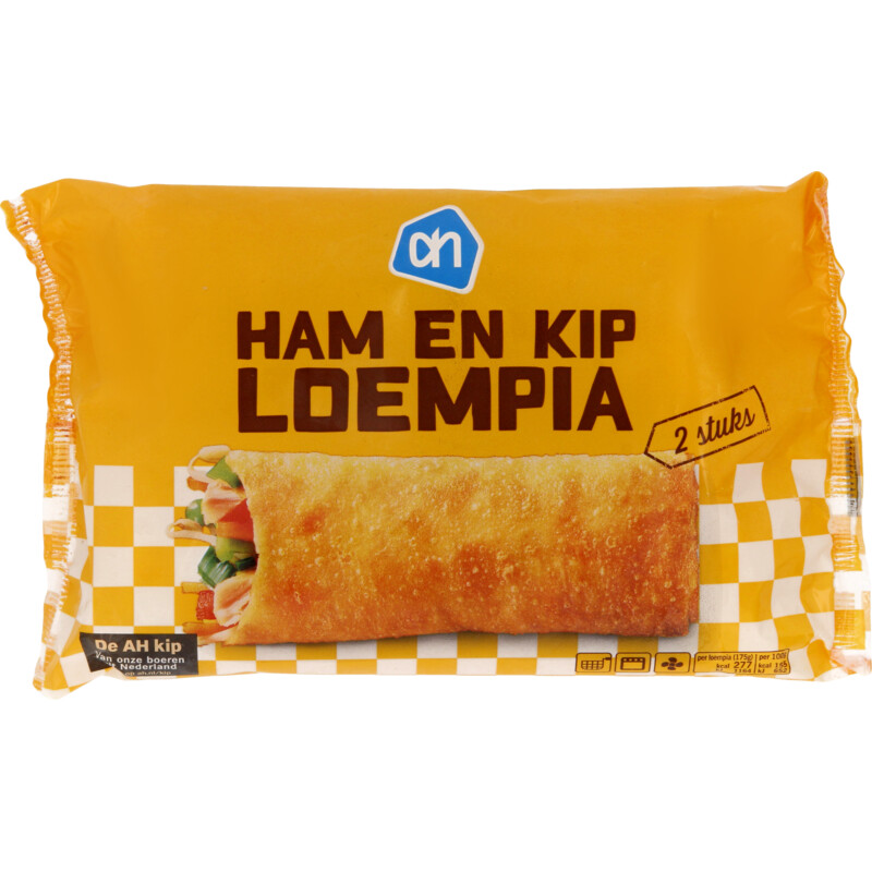 Een afbeelding van AH Loempia ham en kip