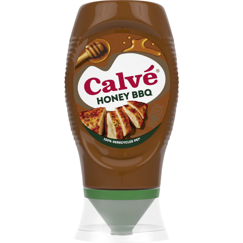 Een afbeelding van Calvé Honing bbq saus knijpfles