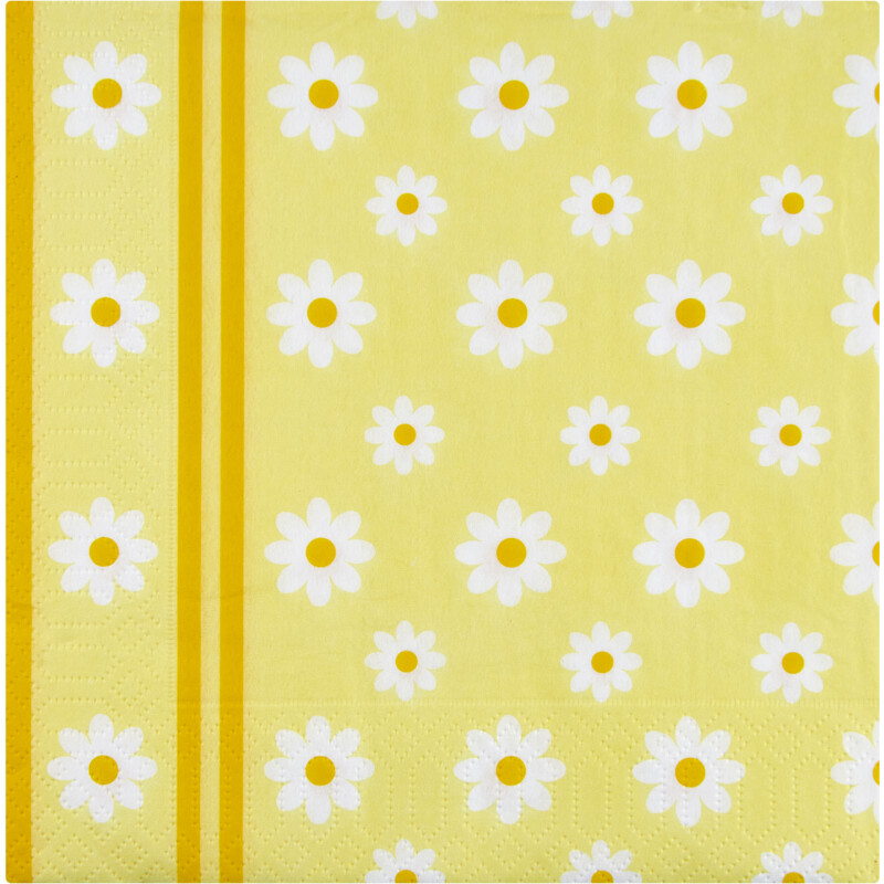 Een afbeelding van AH Servet margriet streep 33x33cm