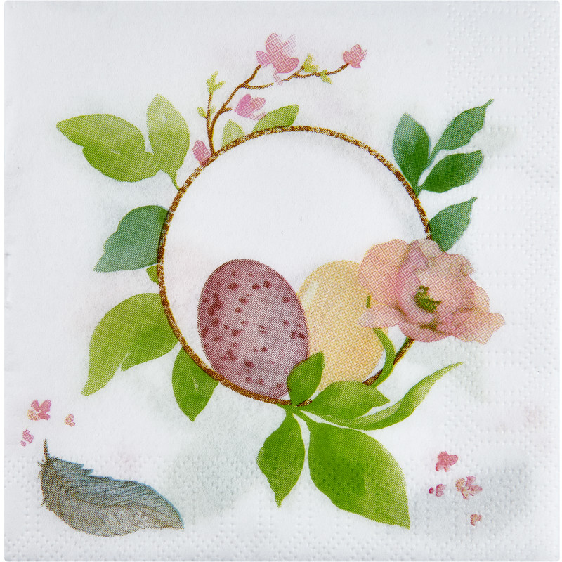 Een afbeelding van AH Servet lentekrans 24x24cm