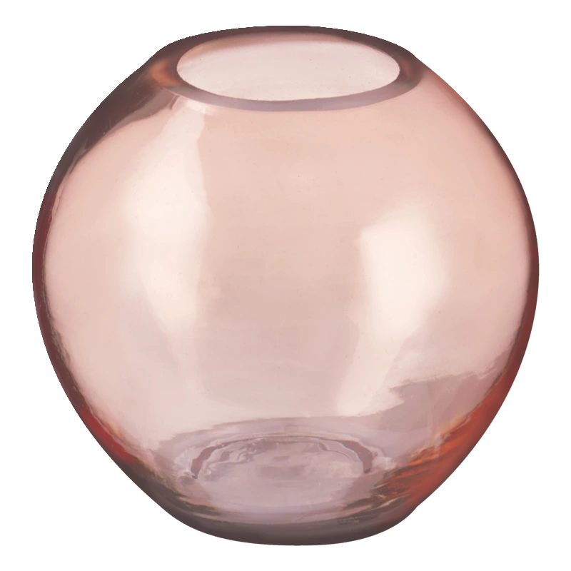 Vaasje glas roze