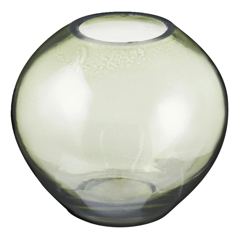 Vaasje glas grijs mint