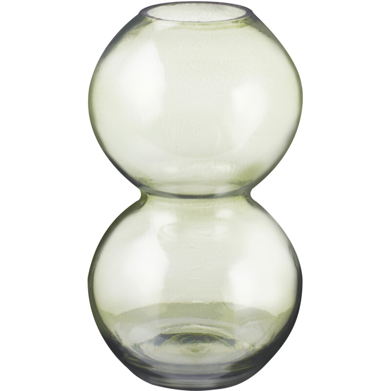 Een afbeelding van Strawberry&Applepie Vaasje glas grijs mint groot