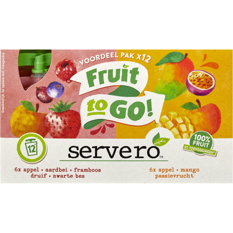 Een afbeelding van Servero 100% Fruit to Go Mixpack Mango Therapy