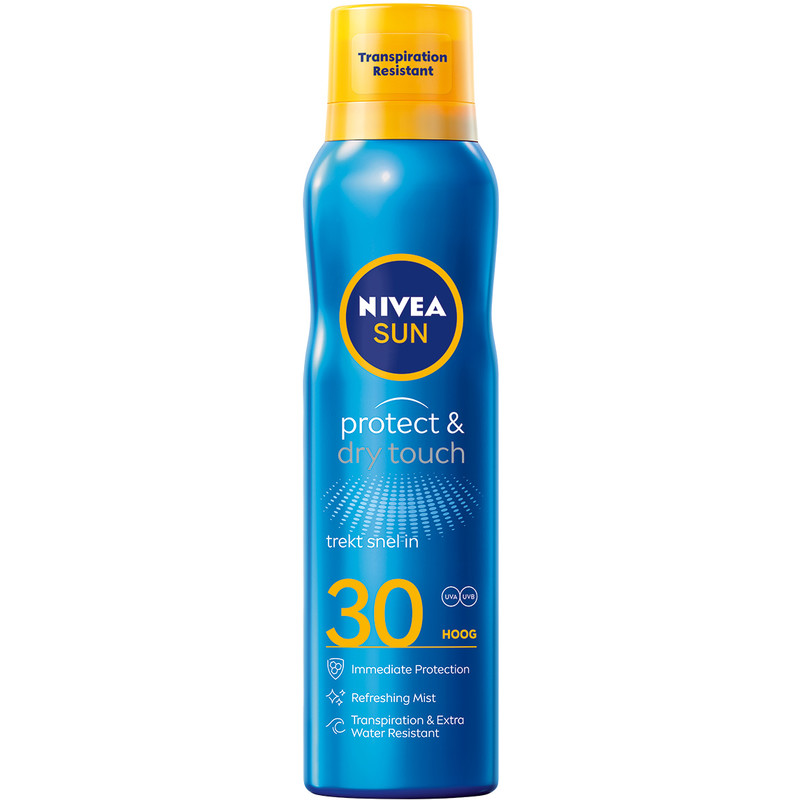 Een afbeelding van Nivea Sun protect&dry touch spray spf30