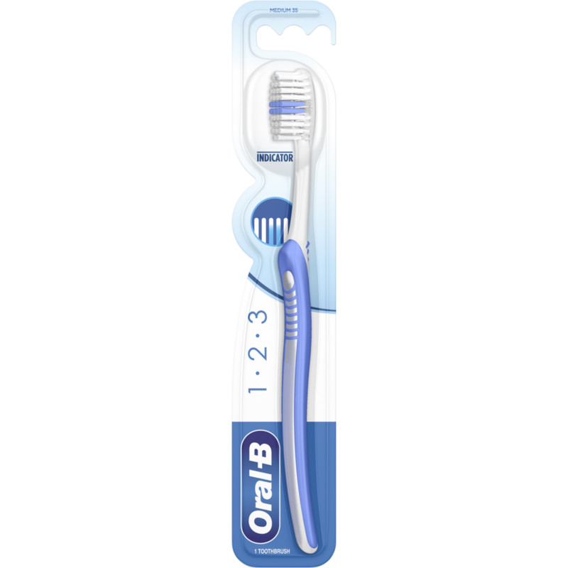 Glans erfgoed Gevaar Oral-B 123 Indicator tandenborstel medium bestellen | Albert Heijn