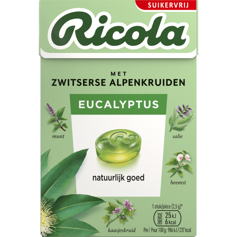 Een afbeelding van Ricola Eucalyptus suikervrij