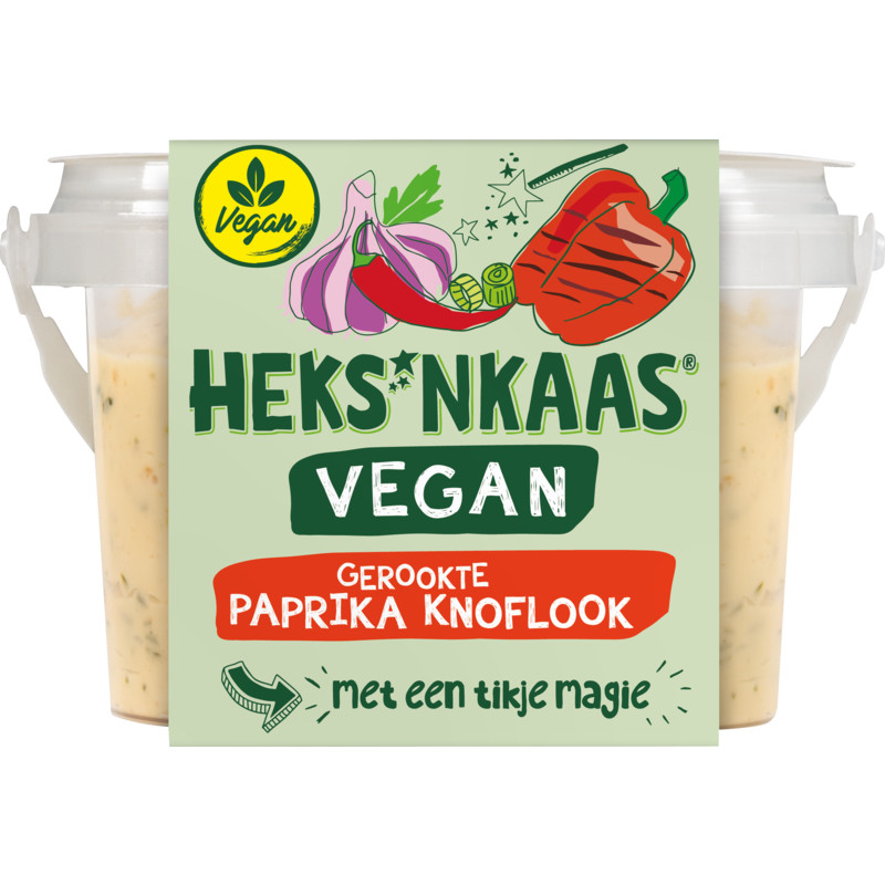 Een afbeelding van Heks'nkaas Vegan gerookte paprika knoflook