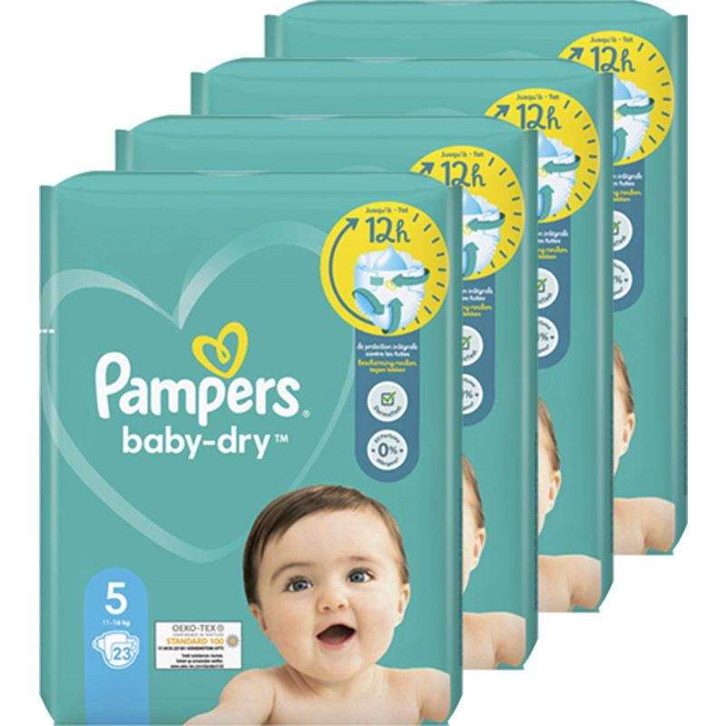 Een afbeelding van Pampers Baby Dry luiers maat 5 voordeelpakket