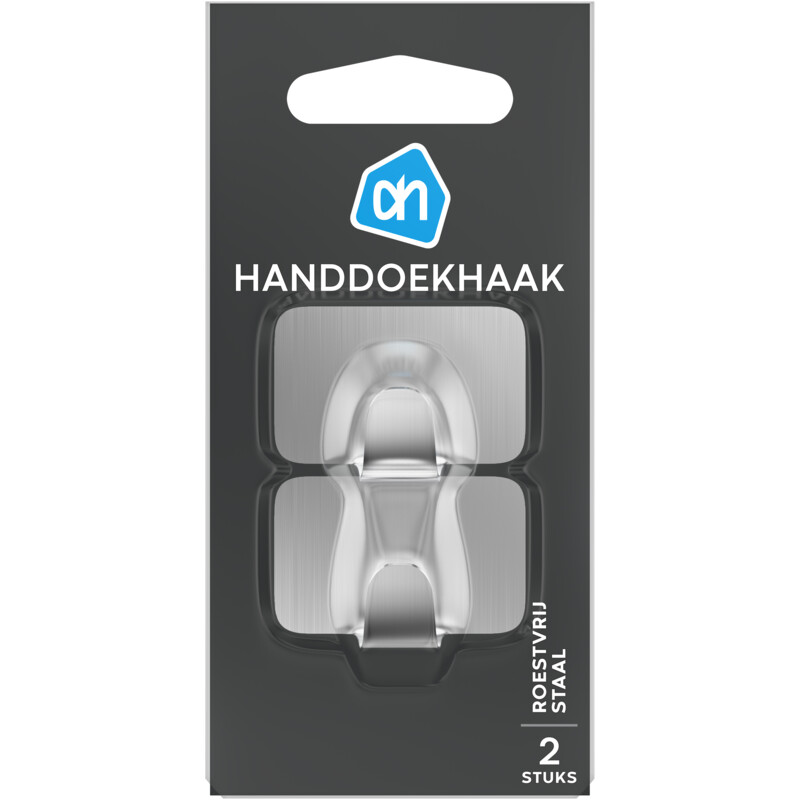 Een afbeelding van AH Handdoekhaakjes roestvrij staal