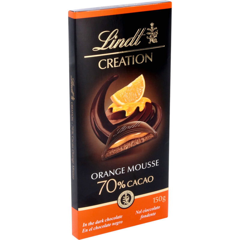 Een afbeelding van Lindt Creation sinaasappel pure chocolade