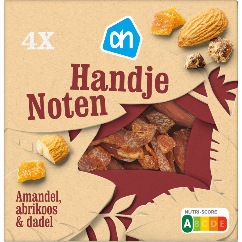 Een afbeelding van AH Handje noten amandel, dadel & abrikoos
