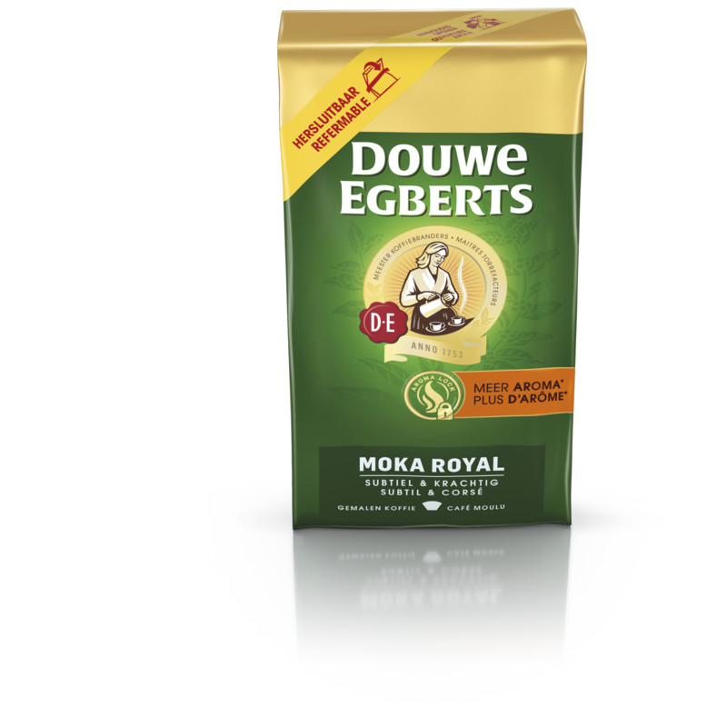 Een afbeelding van Douwe Egberts Gemalen koffie moka royal BEL