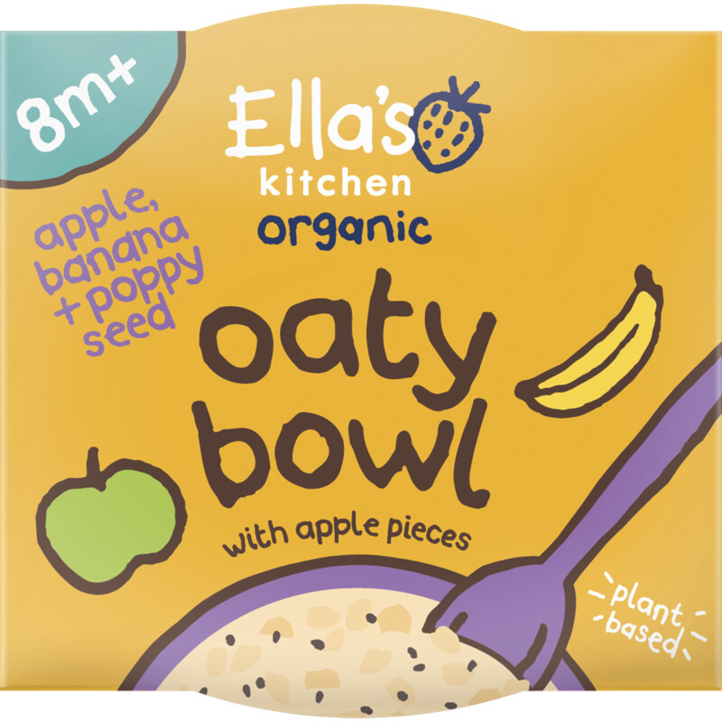 Een afbeelding van Ella's kitchen Oaty bowl appel banaan 8+ mnd