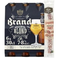Een afbeelding van Brand blond bier & droge worst voor de borrel