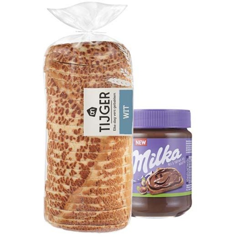 Een afbeelding van Milka hazelnootpasta & brood pakket