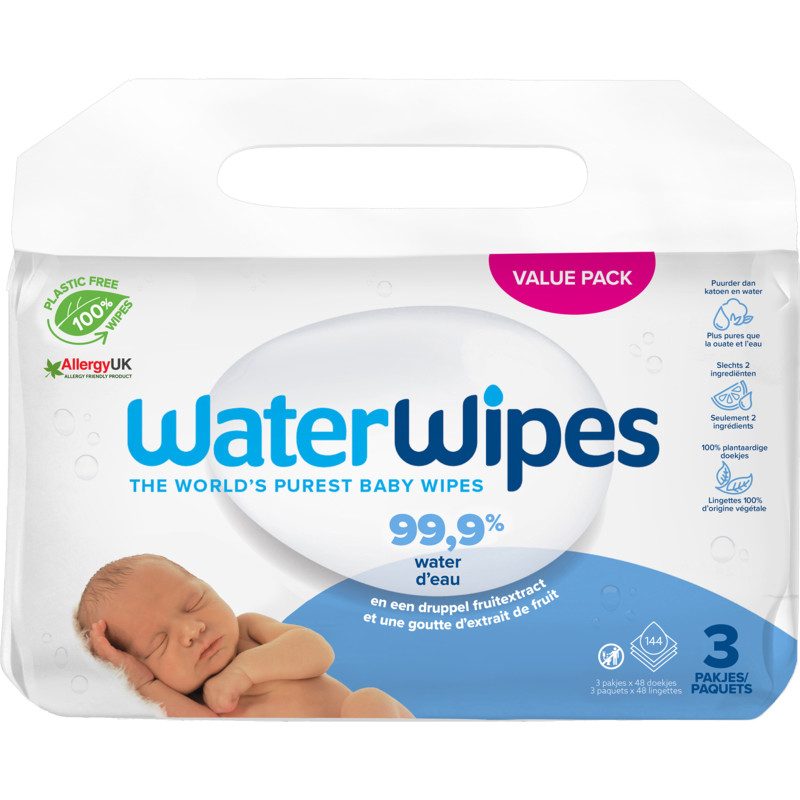 Een afbeelding van WaterWipes Babydoekjes 3-pack
