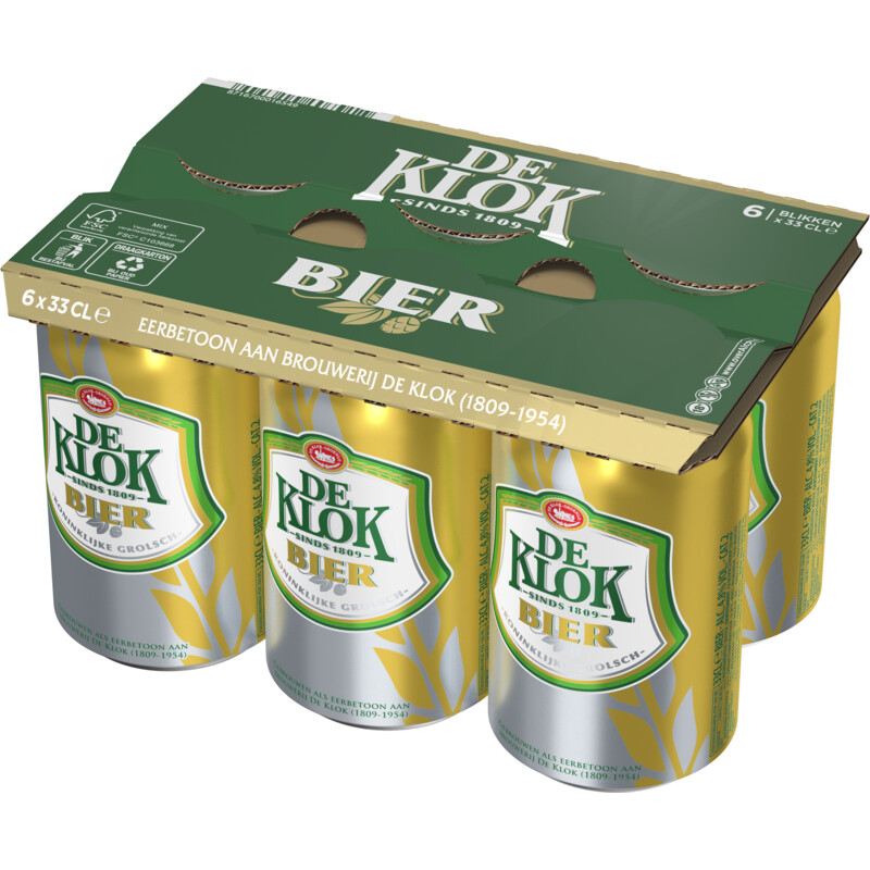 Een afbeelding van De Klok Bier 6-pack