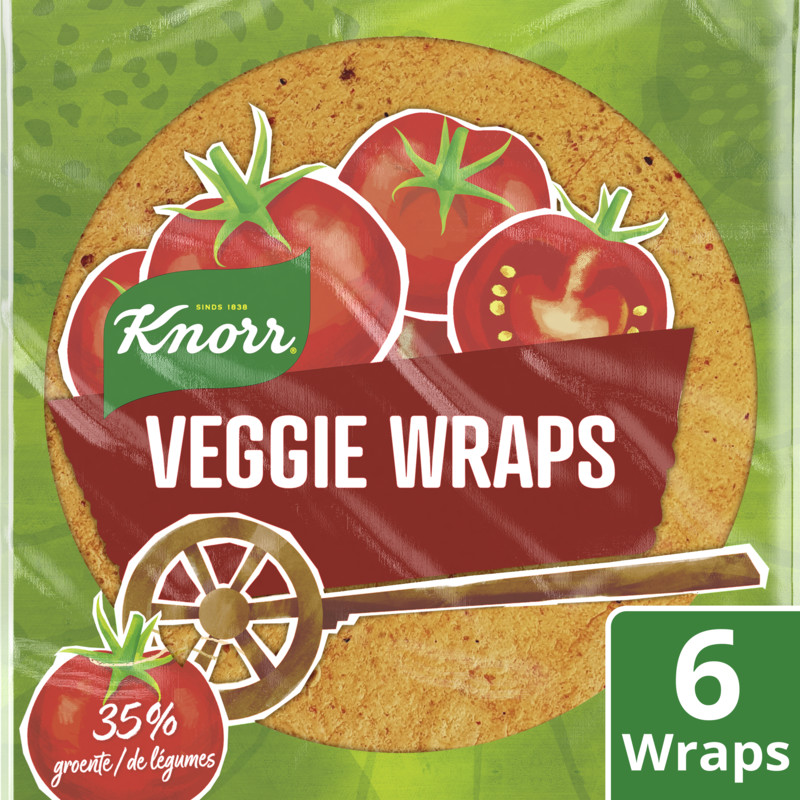 Een afbeelding van Knorr Veggie wraps 35% groente