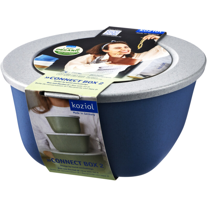 Een afbeelding van Koziol Bewaardoos blauw 2 liter