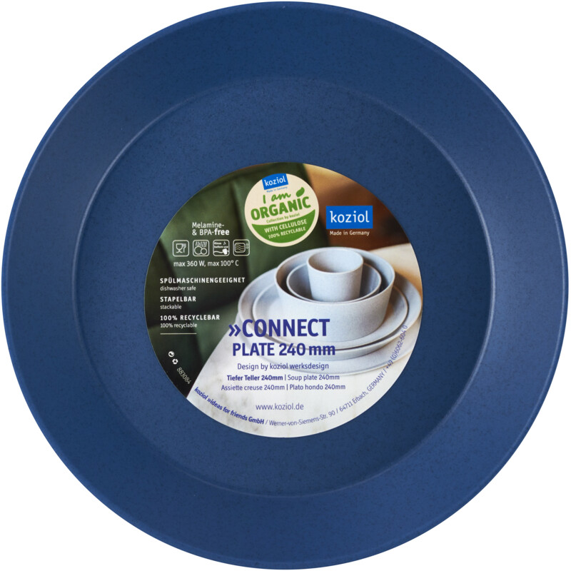 Een afbeelding van Koziol Bord 24cm blauw