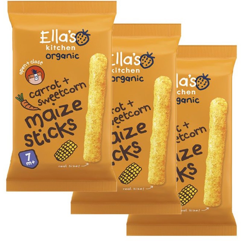 Een afbeelding van Ella's Kitchen Maize sticks pakket