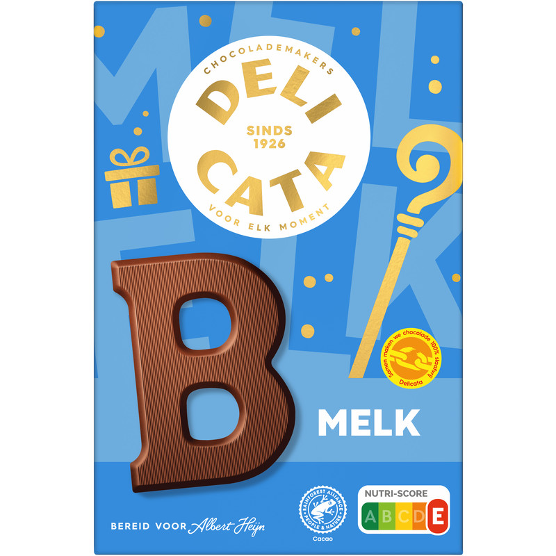 Een afbeelding van Delicata Chocoladeletter melk B