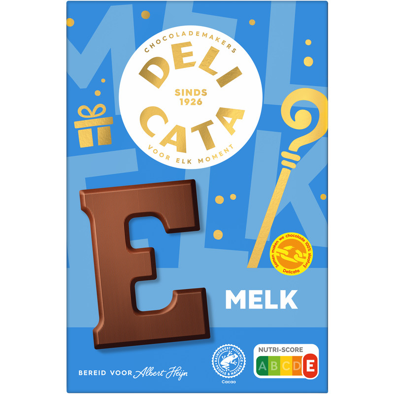 Een afbeelding van Delicata Chocoladeletter melk E