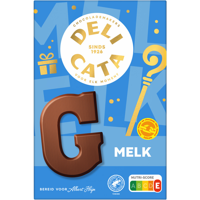 Een afbeelding van Delicata Chocoladeletter melk G