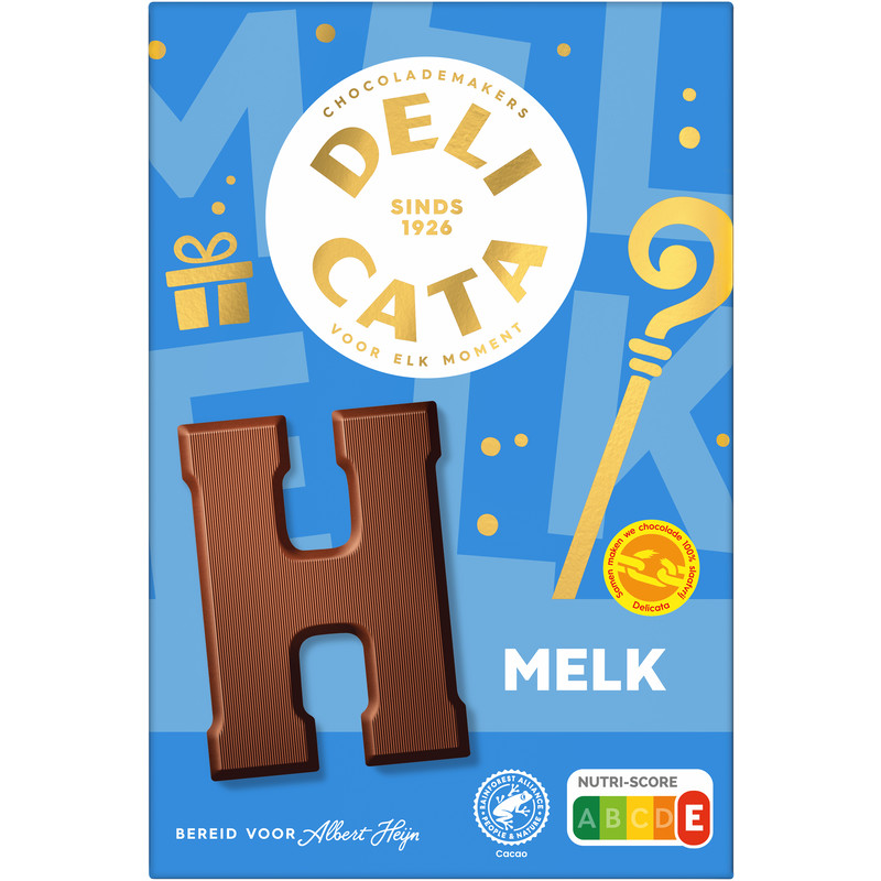 Een afbeelding van Delicata Chocoladeletter melk H