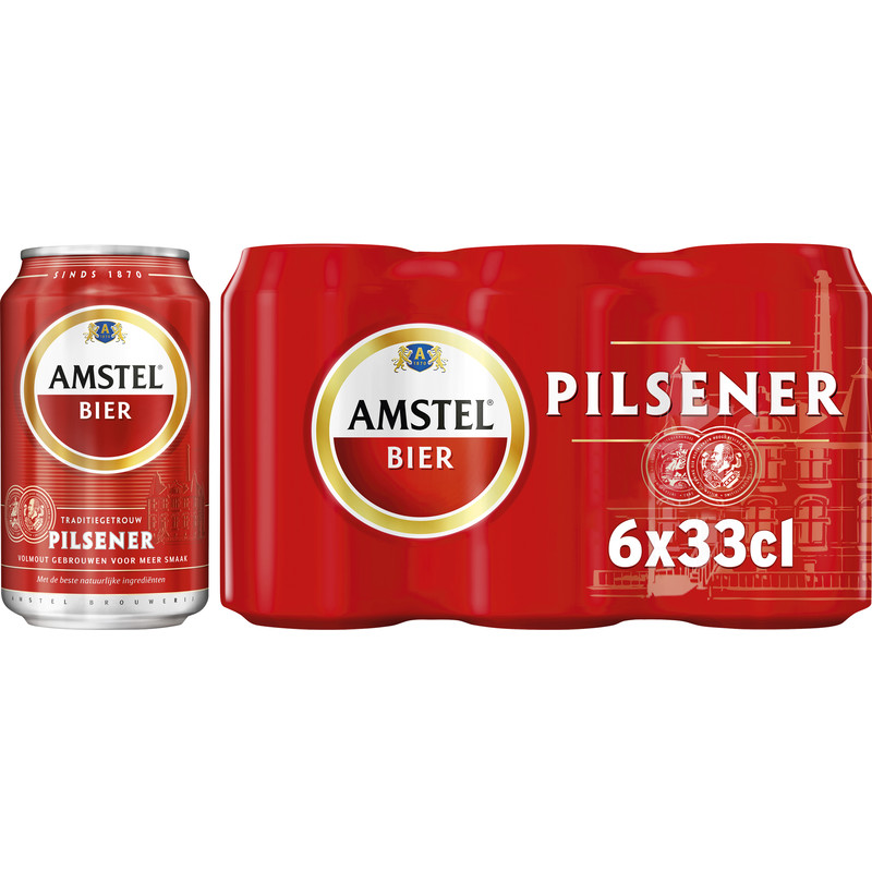 Een afbeelding van Amstel Pilsener bier 6-pack